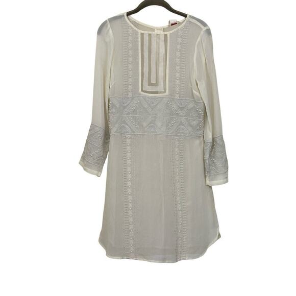 Sundance Zelda Silk Embroidered Dress, cream, 2, NWT, Gatsby, embellished - Picture 1 of 11